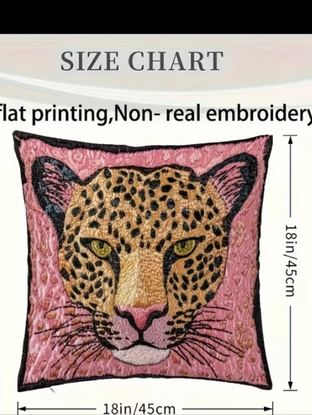 Leopard Face Accent Pillow Cover - Pink and Tan